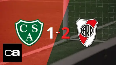 A River Plate le alcanzó con un gol para vencer por 2 a 1 a Sarmiento A River Plate le alcanzó con un gol para vencer por 2 a 1 a Sarmiento