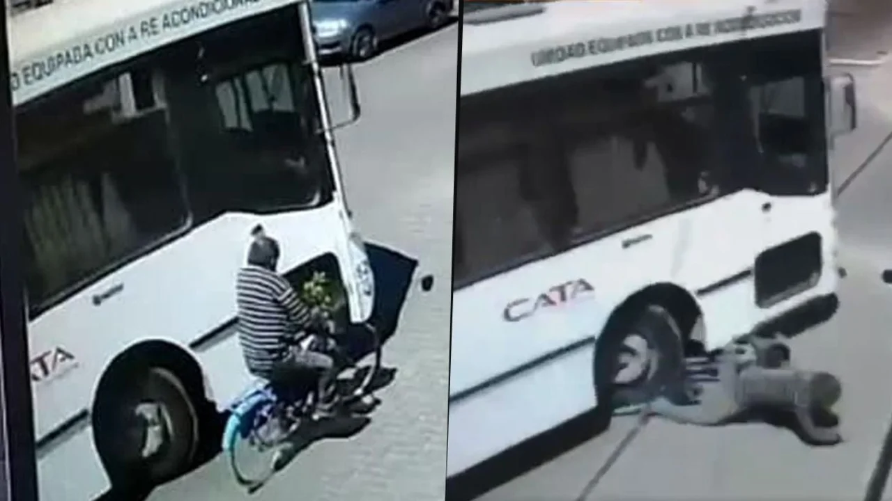Un hombre en bicicleta fue atropellado por un colectivo en Mendoza y salió caminando