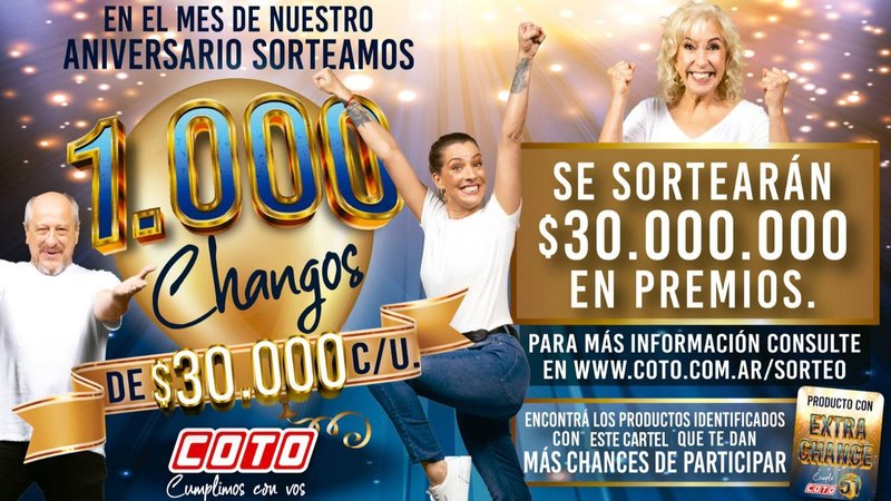 COTO celebra su 51 Aniversario con millones de pesos en premios