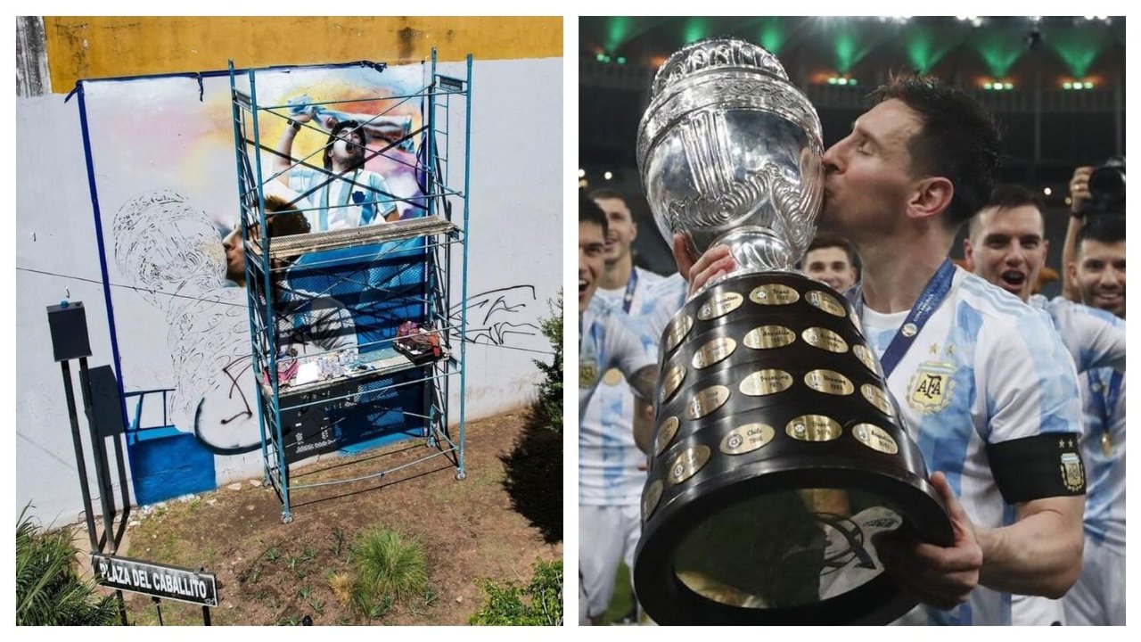 Lionel Messi Diego Maradona Selección Argentina