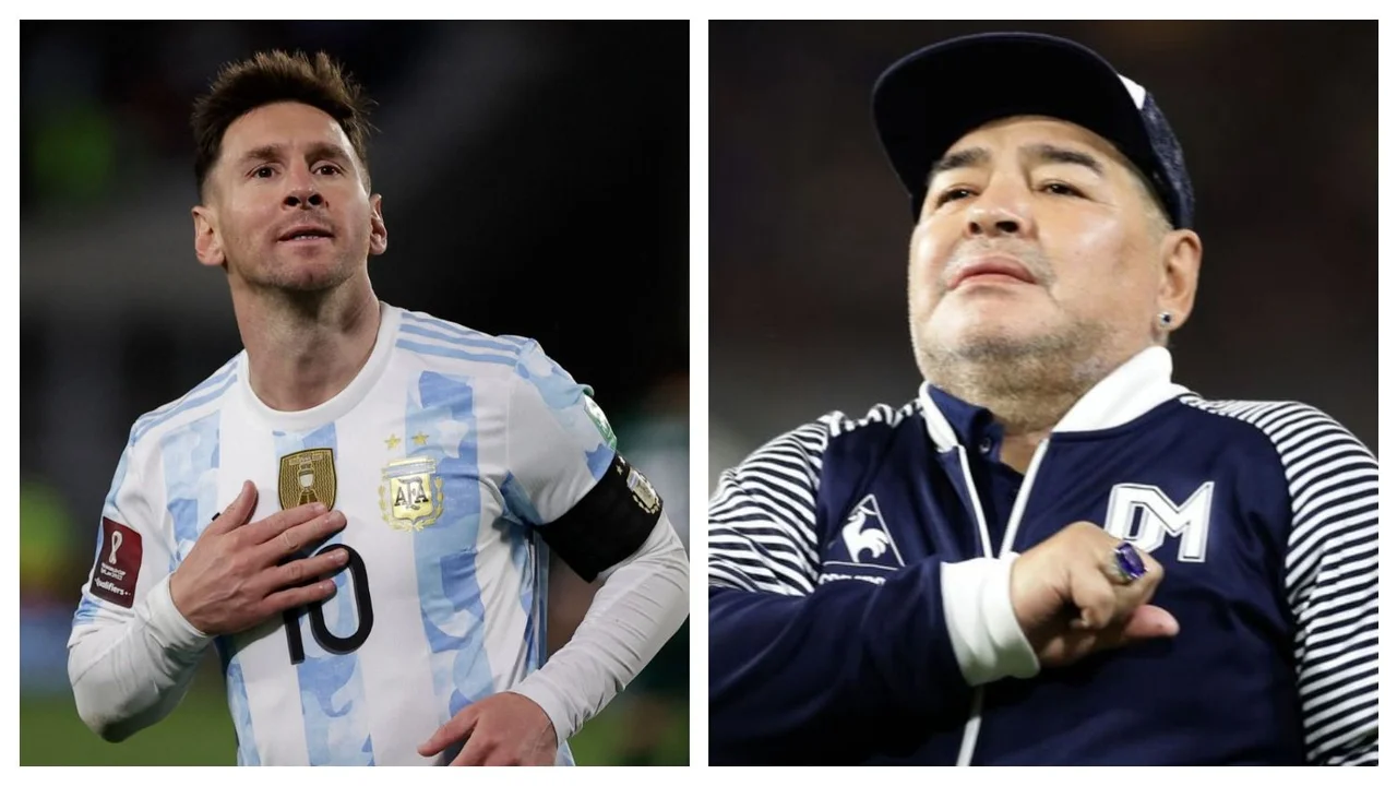 Lionel Messi Diego Armando Maradona Selección Argentina