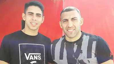 Wanchope Ábila y su hermano. Wanchope Ábila y su hermano.