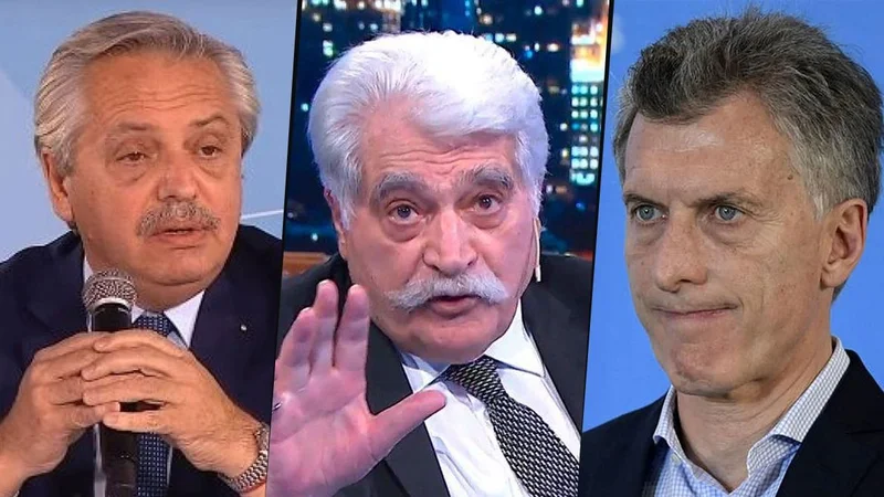 Alberto Fernández, Jorge Asís y Mauricio Macri