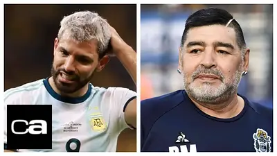 Sergio Kun Agüero Diego Armando Maradona Sergio Kun Agüero Diego Armando Maradona