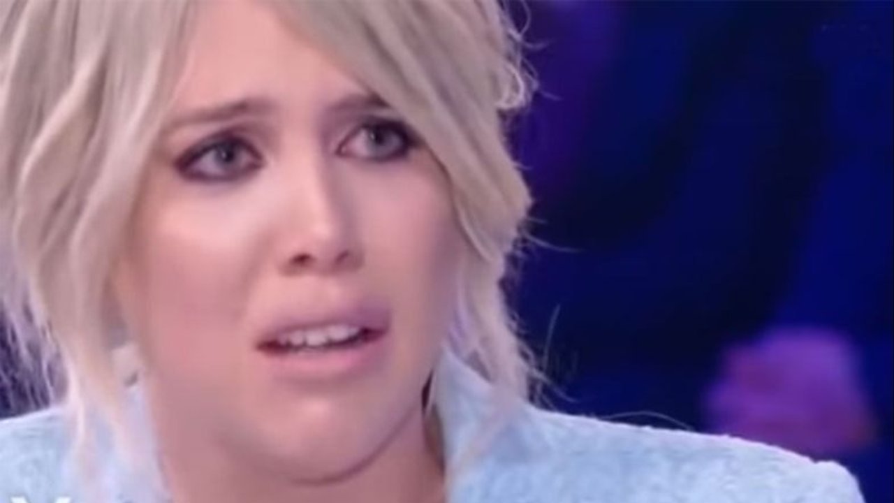 Wanda Nara llorando.