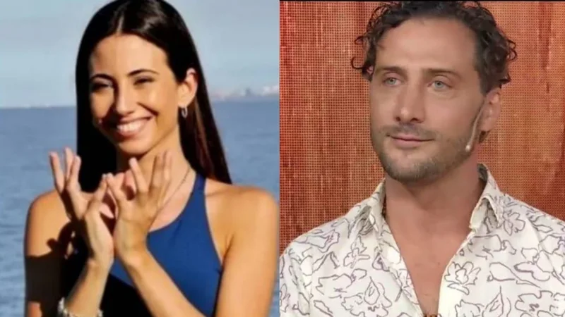 Luciano Caceres y su novia.