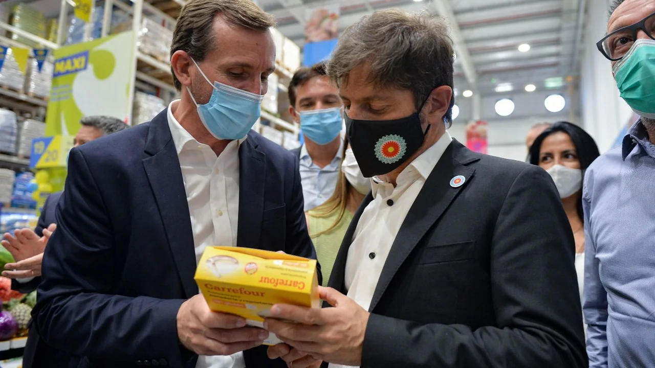 En medio de un fuerte control de precios en PBA, Kicillof fue a la inauguración de un supermercado