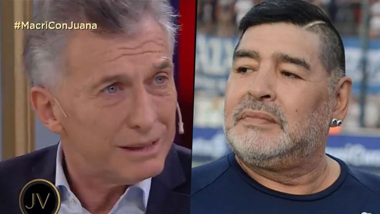 Mauricio Macri lanzó dardos contra Diego Maradona