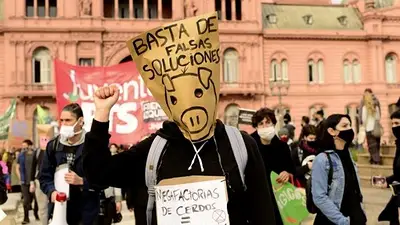 Marcha de veganos en Argentina. Marcha de veganos en Argentina.