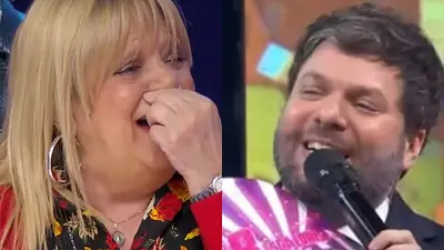 Blooper en Los 8 Escalones entre Guido Kaczka y una participante Blooper en Los 8 Escalones entre Guido Kaczka y una participante