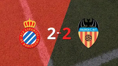 Espanyol empató 2-2 en casa con Valencia Espanyol empató 2-2 en casa con Valencia