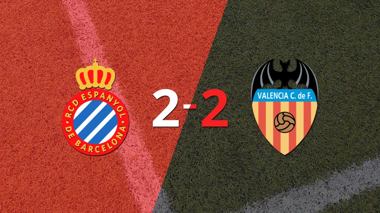 Espanyol empató 2-2 en casa con Valencia