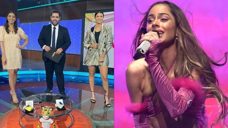 Periodistas de Paraguay se olvidaron que tenían el micrófono prendido y criticaron el ombligo de Tini Stoessel en plena transmisión de TV