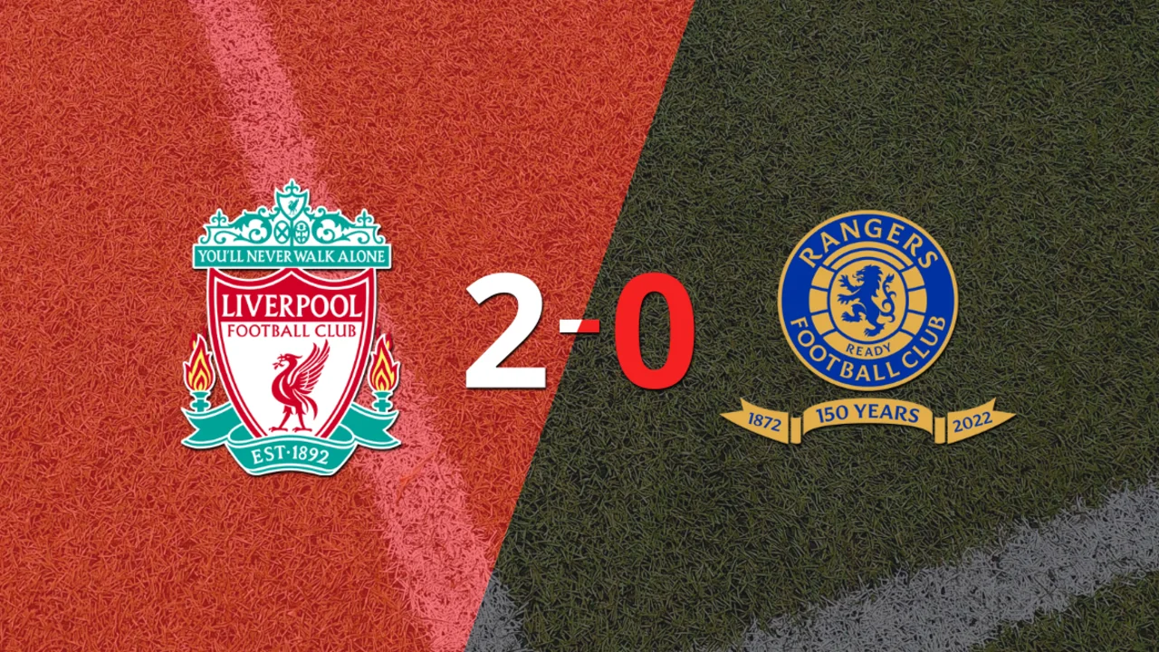 En su casa, Liverpool derrotó por 2-0 a Rangers
