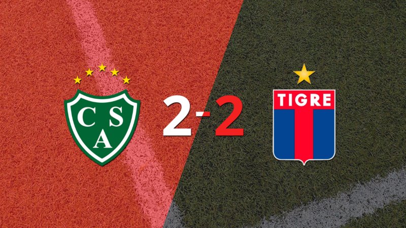 Sarmiento y Tigre firman un empate en dos