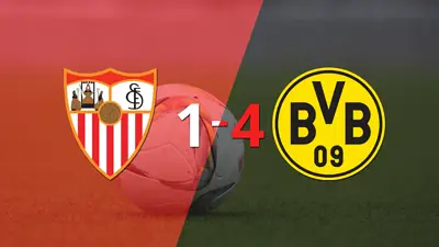 Contundente 4-1 de Borussia Dortmund en su visita a Sevilla Contundente 4-1 de Borussia Dortmund en su visita a Sevilla