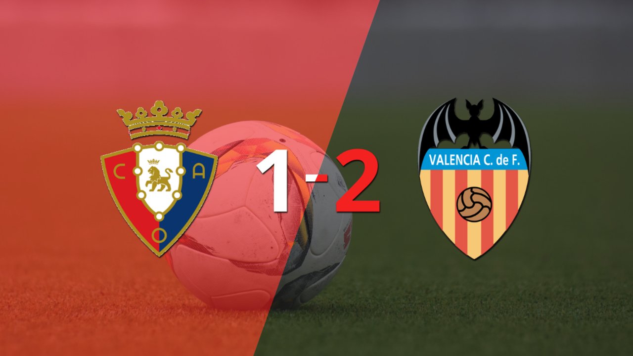 Valencia gana de visitante 2-1 a Osasuna