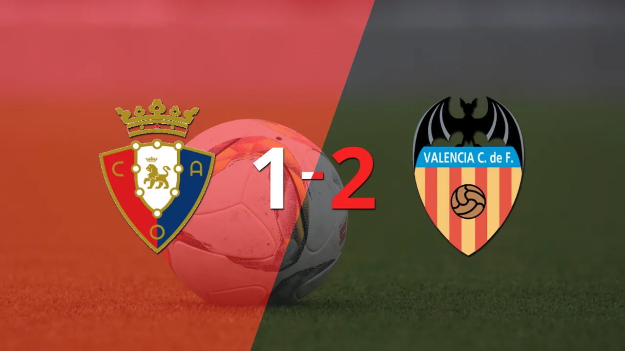 Valencia gana de visitante 2-1 a Osasuna