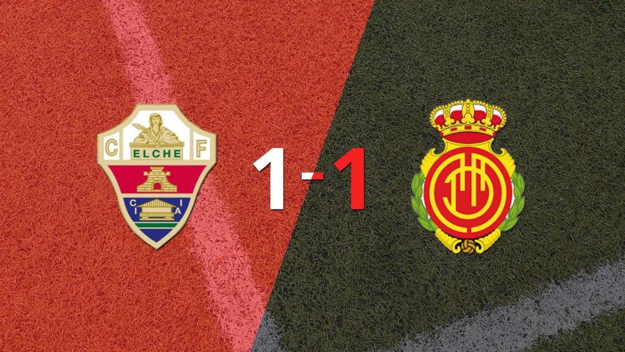Elche no pudo en casa ante Mallorca y empataron 1-1 
