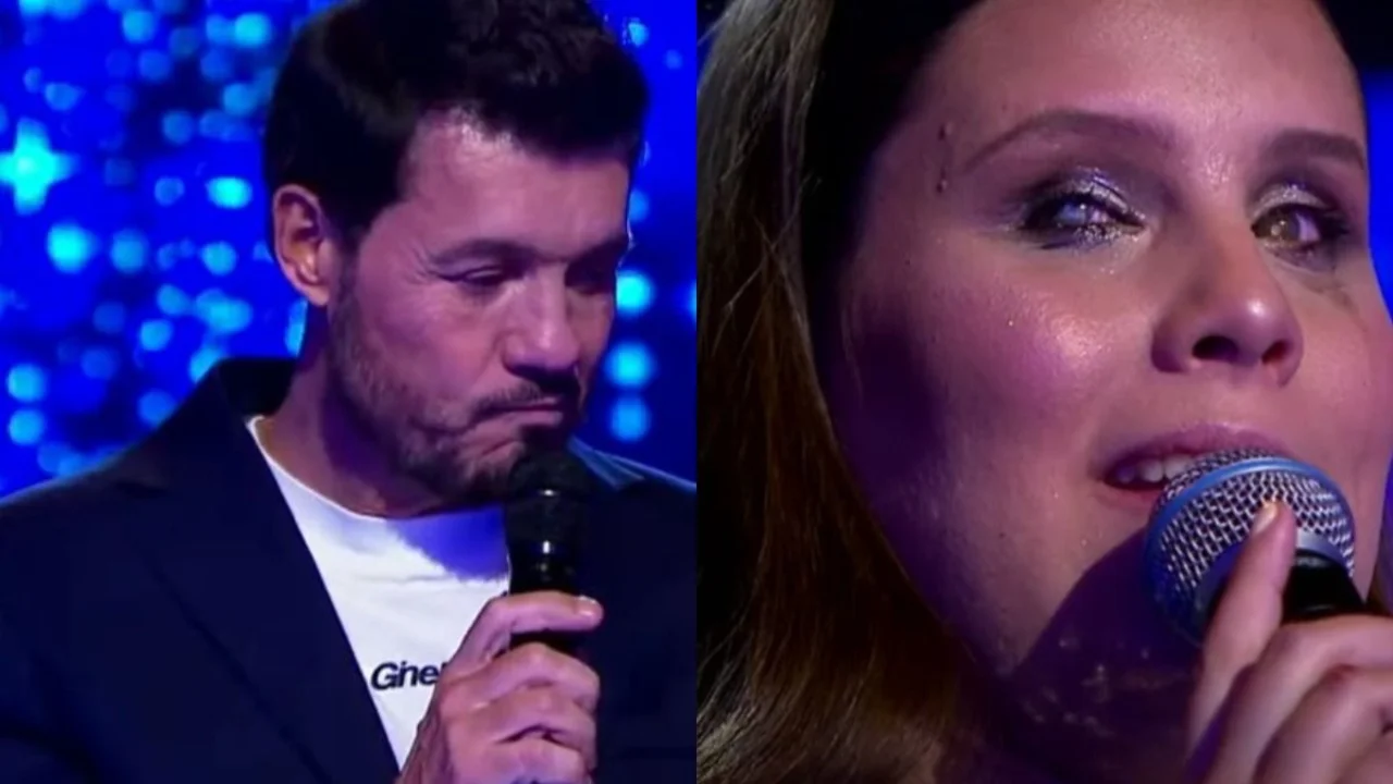 Flor Álvarez y Marcelo Tinelli en Canta Conmigo Ahora por El Trece