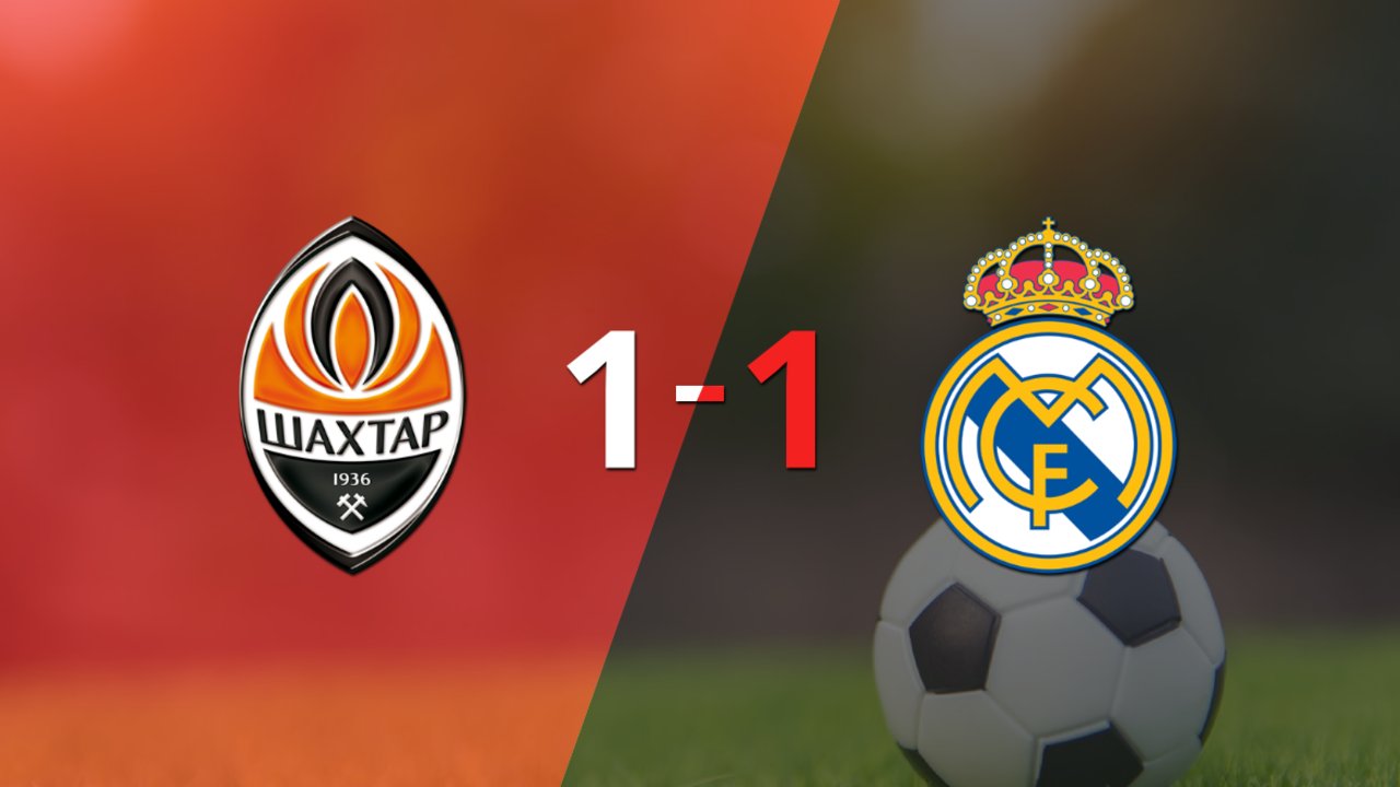 Empate a uno entre Shakhtar Donetsk y Real Madrid