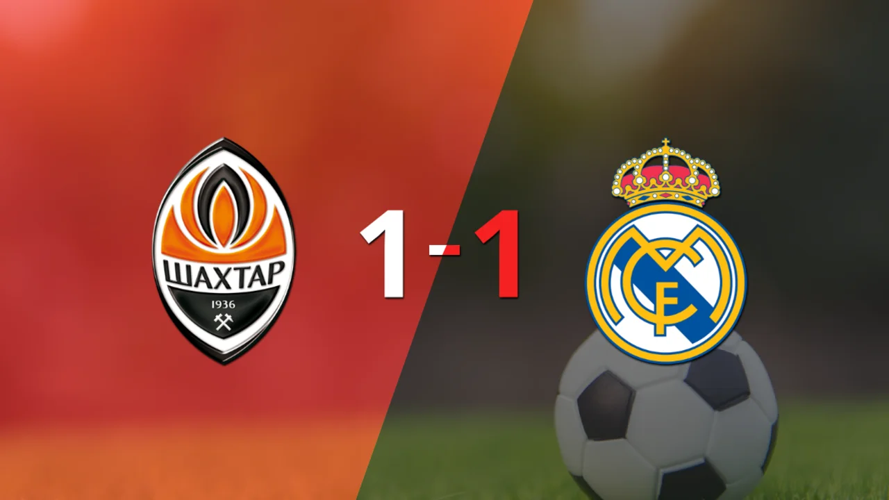 Empate a uno entre Shakhtar Donetsk y Real Madrid
