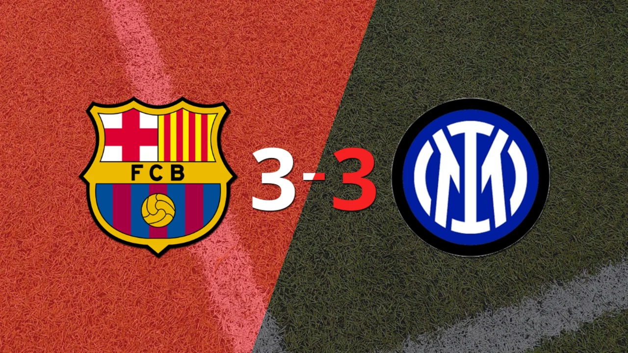 Robert Lewandowski firma un doblete en el empate en 3 entre Barcelona y Inter