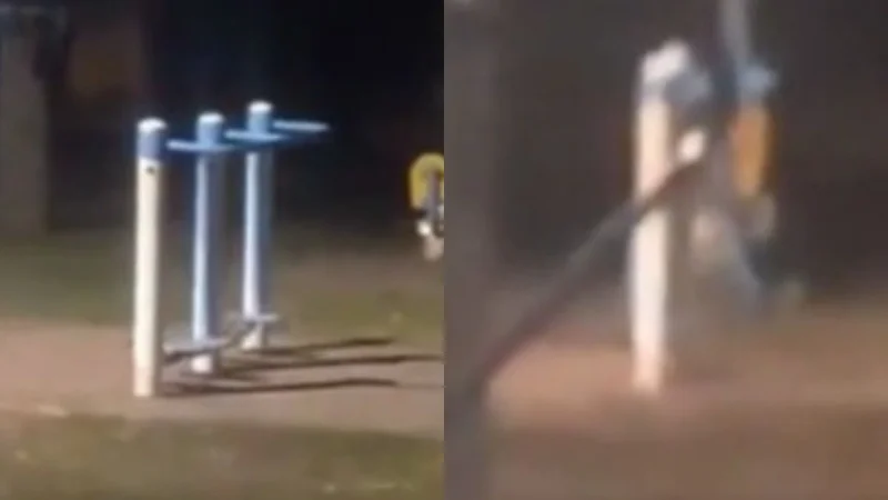 Fantasma en una plaza de Mar del Plata