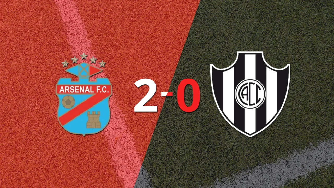En su casa, Arsenal derrotó por 2-0 a Central Córdoba (SE)