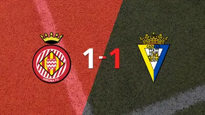 Girona y Cádiz empataron 1 a 1 Girona y Cádiz empataron 1 a 1