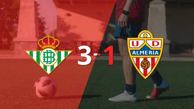 Con dos goles de William Carvalho, Betis venció a Almería Con dos goles de William Carvalho, Betis venció a Almería