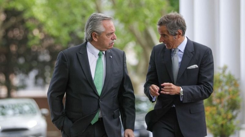 Alberto Fernández recibió en Olivos a Rafael Grossi, director del Organismo Internacional de Energía Atómica