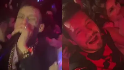 Marcelo Tinelli con L-Gante de fiesta Marcelo Tinelli con L-Gante de fiesta