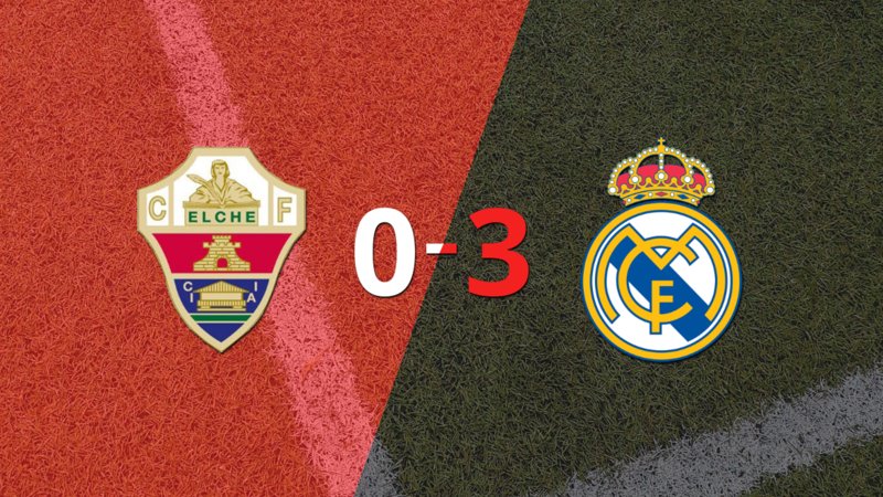 Real Madrid ganó y goleó en su visita a Elche