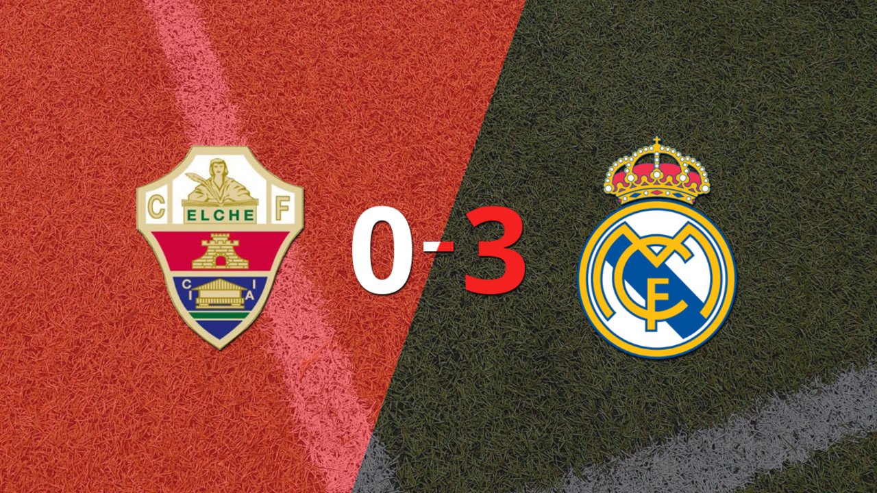 Real Madrid ganó y goleó en su visita a Elche