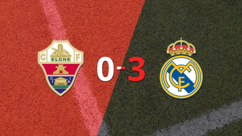 Real Madrid ganó y goleó en su visita a Elche