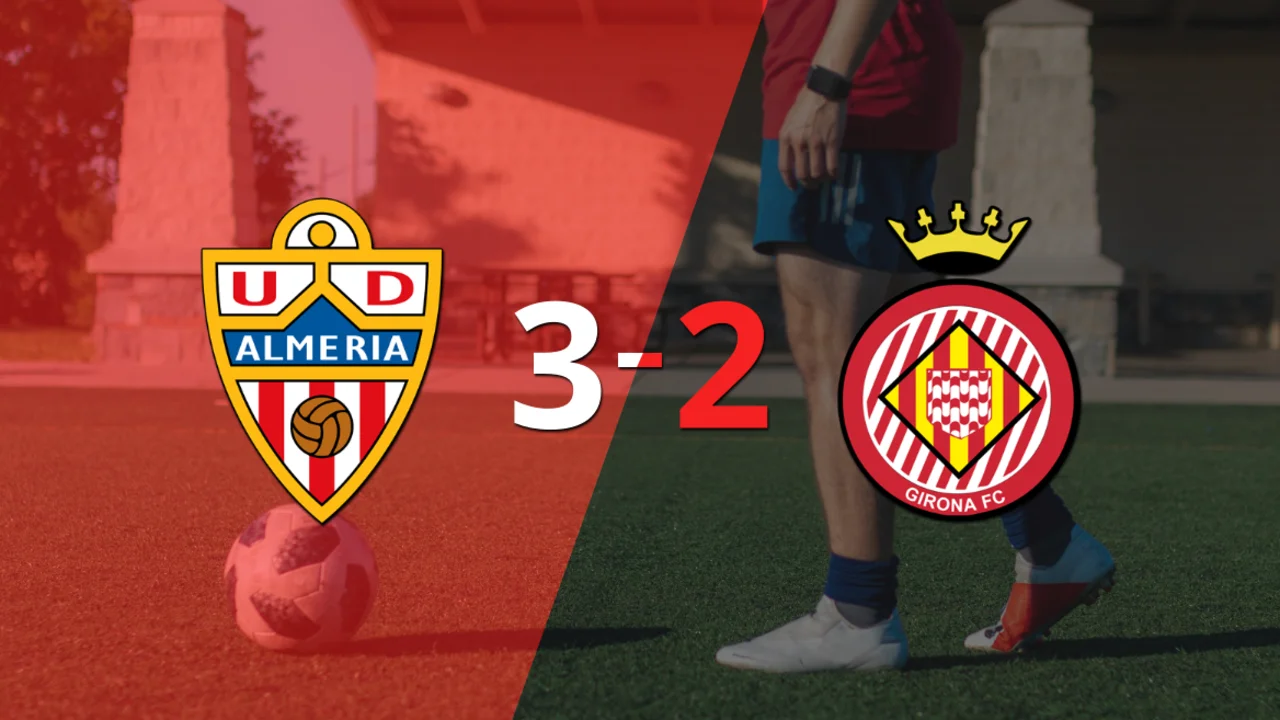 A puro gol, Almería se quedó con la victoria frente a Girona por 3 a 2