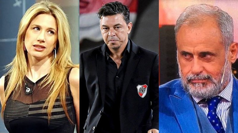 Alina Moine, Marcelo Gallardo y Jorge Rial