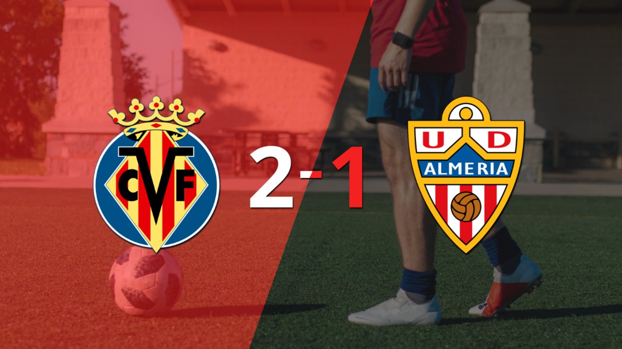 Villarreal sacó los 3 puntos en casa al vencer 2-1 a Almería