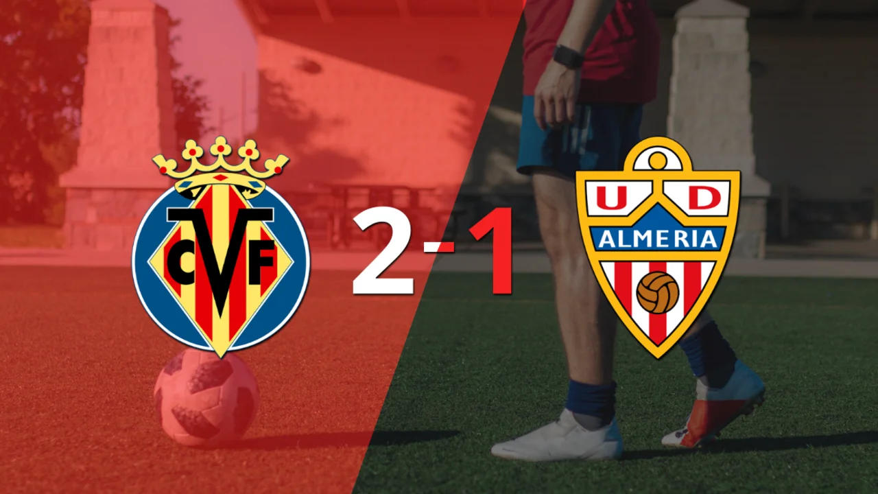 Villarreal sacó los 3 puntos en casa al vencer 2-1 a Almería