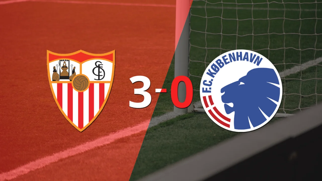 Tranquila victoria de Sevilla por 3 a 0 frente a FC Copenhague