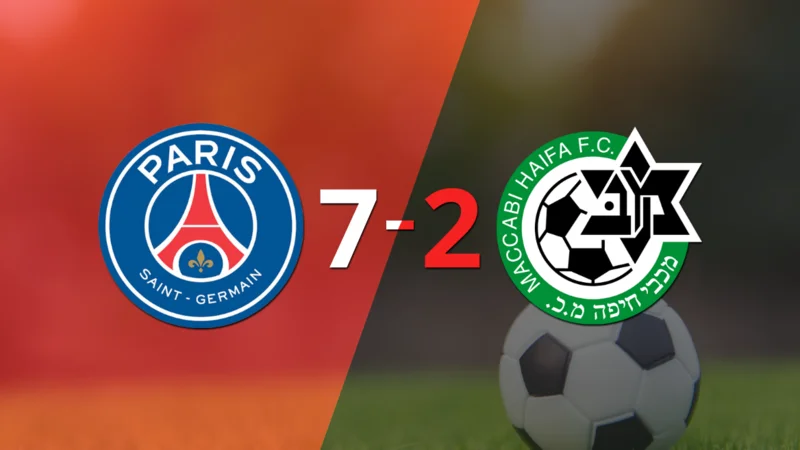 Doblete de Lionel Messi en la goleada de PSG frente a Maccabi Haifa