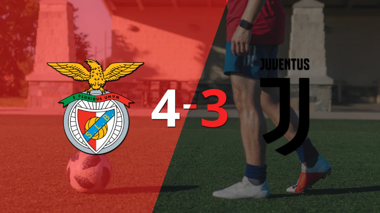 Rafa Silva marca un doblete en la victoria 4-3 de Benfica ante Juventus