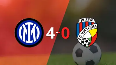 Doblete de Edin Dzeko en la goleada de Inter frente a Viktoria Plzen Doblete de Edin Dzeko en la goleada de Inter frente a Viktoria Plzen