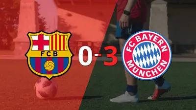 De visitante, Bayern Múnich goleó a Barcelona con un contundente 3 a 0 De visitante, Bayern Múnich goleó a Barcelona con un contundente 3 a 0
