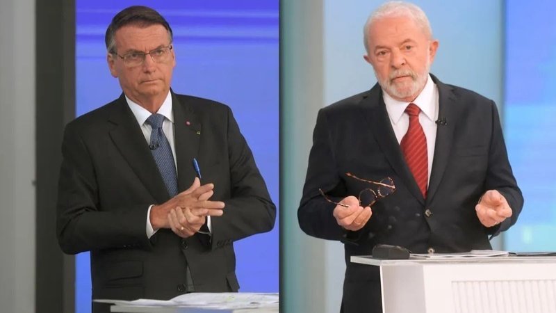 Jair Bolsonaro y Lula Da Silva en el debate de las elecciones presidenciales de Brasil 2023