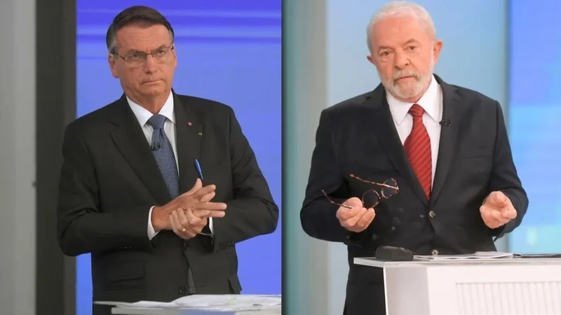 Jair Bolsonaro y Lula Da Silva en el debate de las elecciones presidenciales de Brasil 2023