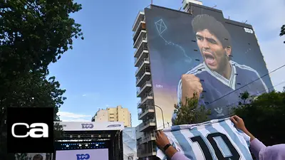 Inauguraron el mural más grande dedicado a Diego Maradona Inauguraron el mural más grande dedicado a Diego Maradona