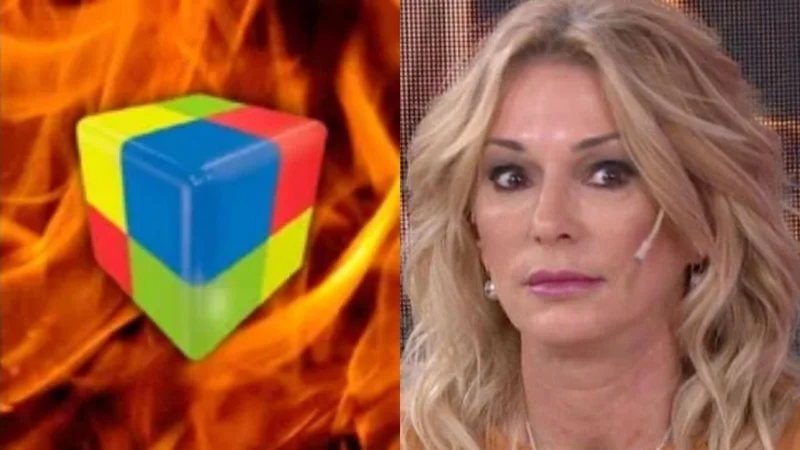 Logo de América Tv en llamas y Yanina Latorre