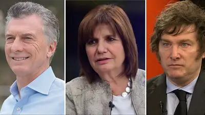 Mauricio Macri, Patricia Bullrich, Javier Milei Mauricio Macri, Patricia Bullrich, Javier Milei